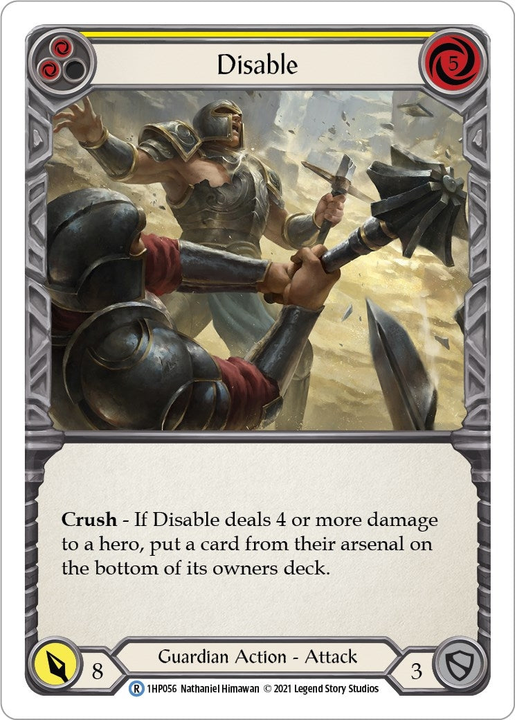 Image for Disable (Yellow) (History Pack Vol.1) (1HP056) - Flesh and Blood TCG
