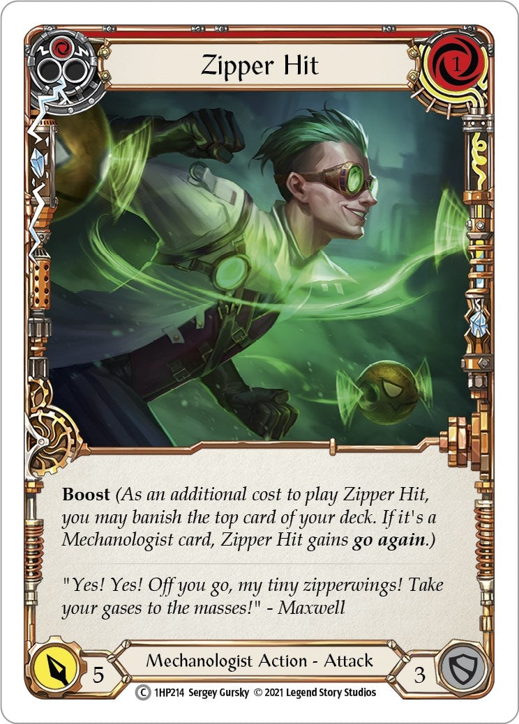 Image for Zipper Hit (Red) (History Pack Vol.1) (1HP214) - Flesh and Blood TCG