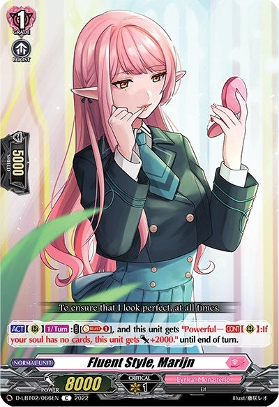 Image for Fluent Style, Marijn (D-LBT02: Lyrical Monasterio ~It's a New School Term!~) (D-LBT02/066EN) - Cardfight Vanguard