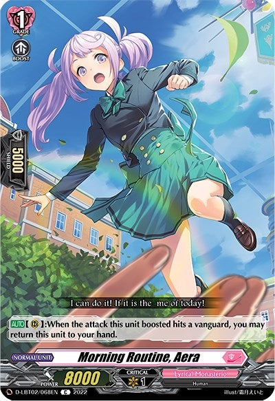 Image for Morning Routine, Aera (D-LBT02: Lyrical Monasterio ~It's a New School Term!~) (D-LBT02/068EN) - Cardfight Vanguard