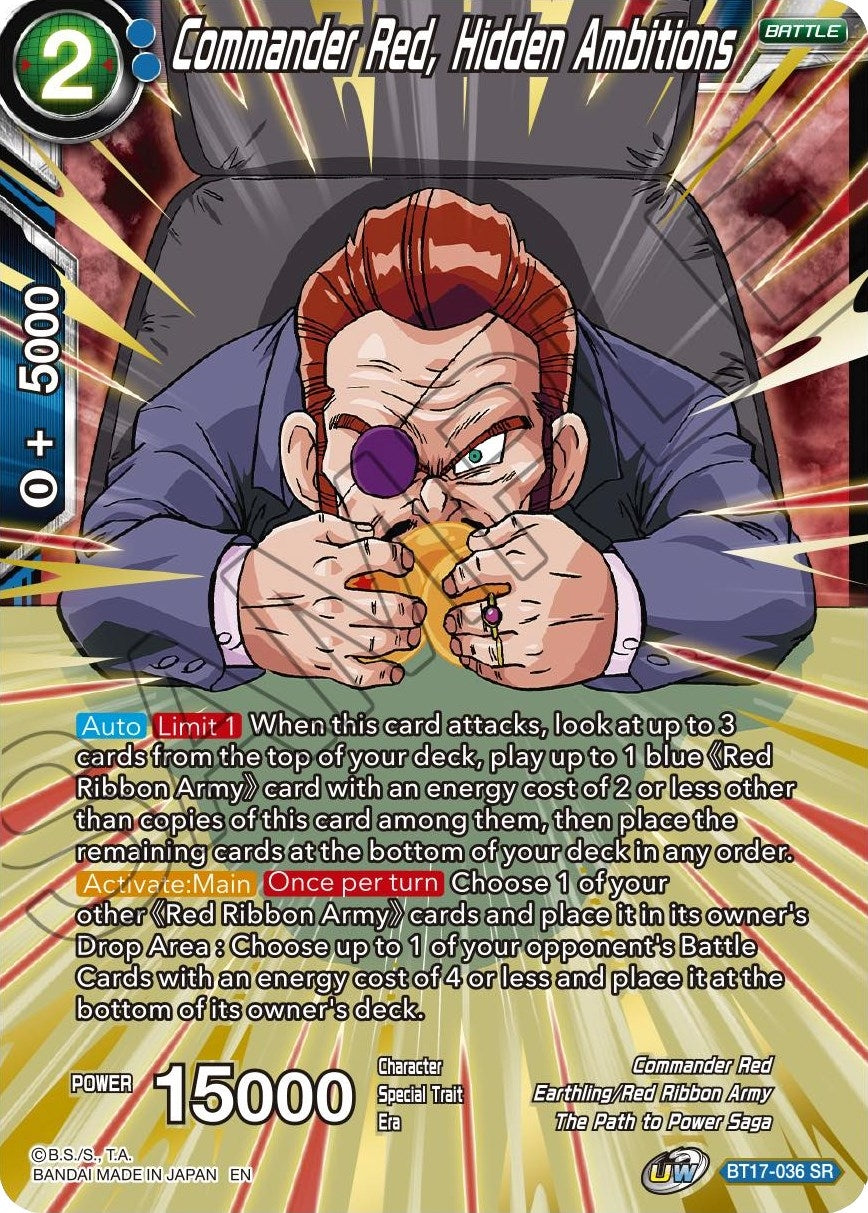 Image for Commander Red, Hidden Ambitions (Ultimate Squad) (BT17-036) - Dragon Ball Super: Masters