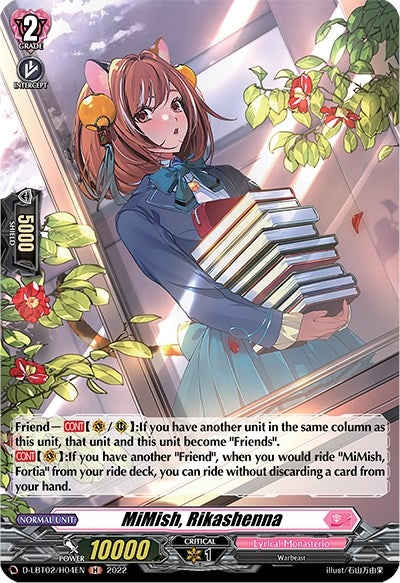 Image for MiMish, Rikashenna (Holo) (D-LBT02: Lyrical Monasterio ~It's a New School Term!~) (D-LBT02/H04EN) - Cardfight Vanguard