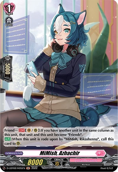 Image for MiMish, Azhachir (Holo) (D-LBT02: Lyrical Monasterio ~It's a New School Term!~) (D-LBT02/H05EN) - Cardfight Vanguard