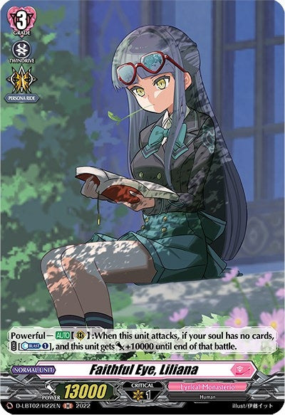 Image for Faithful Eye, Liliana (Holo) (D-LBT02: Lyrical Monasterio ~It's a New School Term!~) (D-LBT02/H22EN) - Cardfight Vanguard