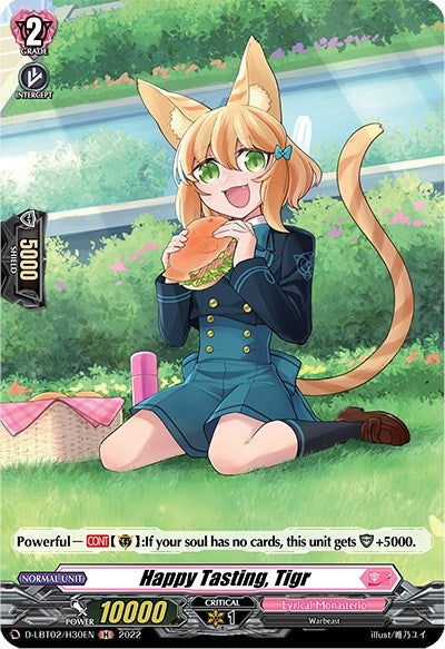 Image for Happy Tasting, Tigr (Holo) (D-LBT02: Lyrical Monasterio ~It's a New School Term!~) (D-LBT02/H30EN) - Cardfight Vanguard