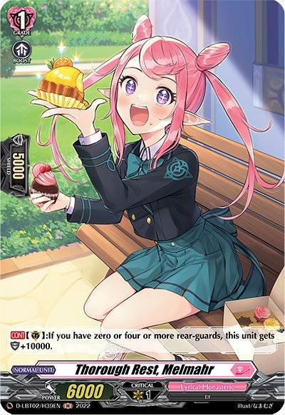Image for Thorough Rest, Melmahr (Holo) (D-LBT02: Lyrical Monasterio ~It's a New School Term!~) (D-LBT02/H39EN) - Cardfight Vanguard