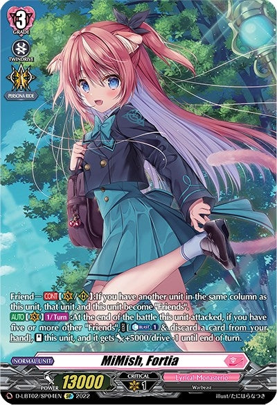 Image for MiMish, Fortia (SP) (D-LBT02: Lyrical Monasterio ~It's a New School Term!~) (D-LBT02/SP04EN) - Cardfight Vanguard