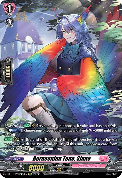 Image for Burgeoning Tone, Signe (SP) (D-LBT02: Lyrical Monasterio ~It's a New School Term!~) (D-LBT02/SP25EN) - Cardfight Vanguard