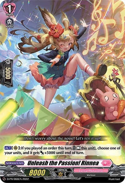 Image for Unleash the Passion! Rinnea (D Promo Cards) (D-PR/066EN) - Cardfight Vanguard