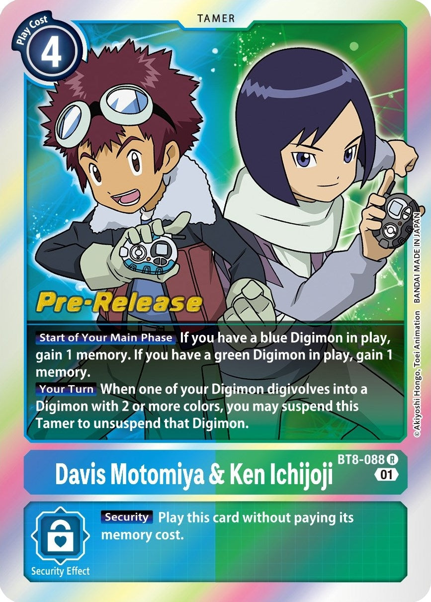 Image for Davis Motomiya & Ken Ichijoji (BT08_PR) (BT8-088 R) - Digimon Card Game