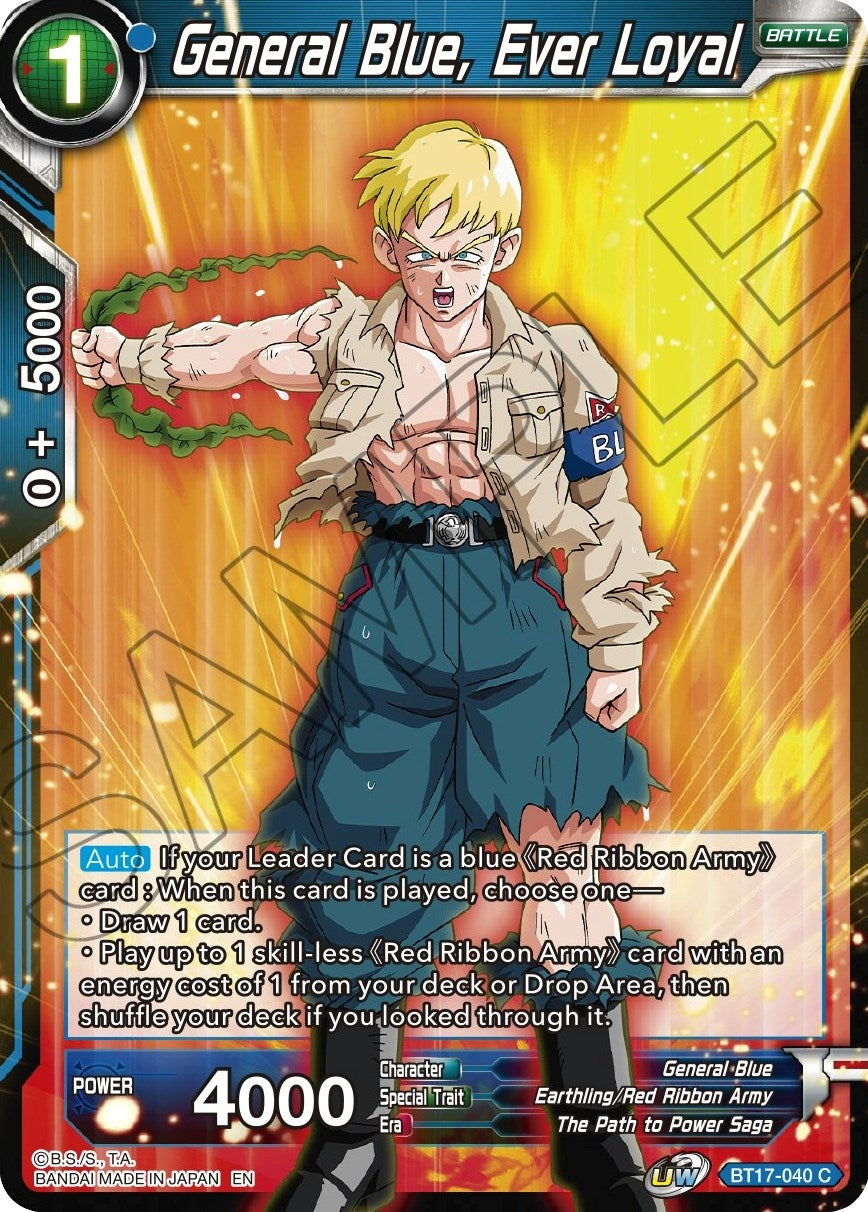 Image for General Blue, Ever Loyal (Ultimate Squad) (BT17-040) - Dragon Ball Super: Masters