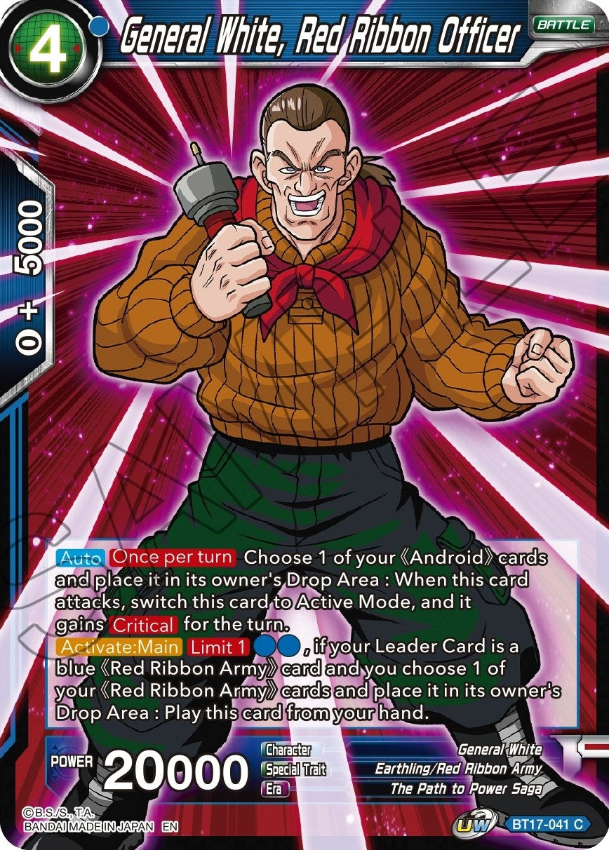 Image for General White, Red Ribbon Officer (Ultimate Squad) (BT17-041) - Dragon Ball Super: Masters