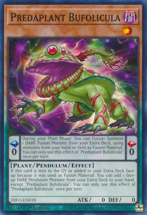 Image for Predaplant Bufolicula (Dimension Force) (DIFO-EN018) - YuGiOh