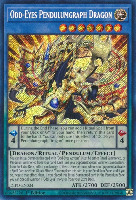 Image for Odd-Eyes Pendulumgraph Dragon (Dimension Force) (DIFO-EN034) - YuGiOh