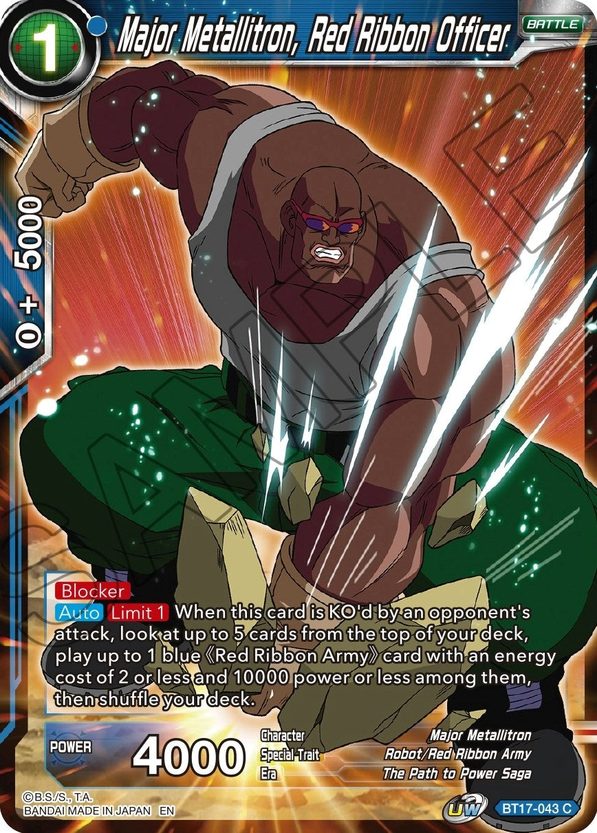 Image for Major Metallitron, Red Ribbon Officer (Ultimate Squad) (BT17-043) - Dragon Ball Super: Masters