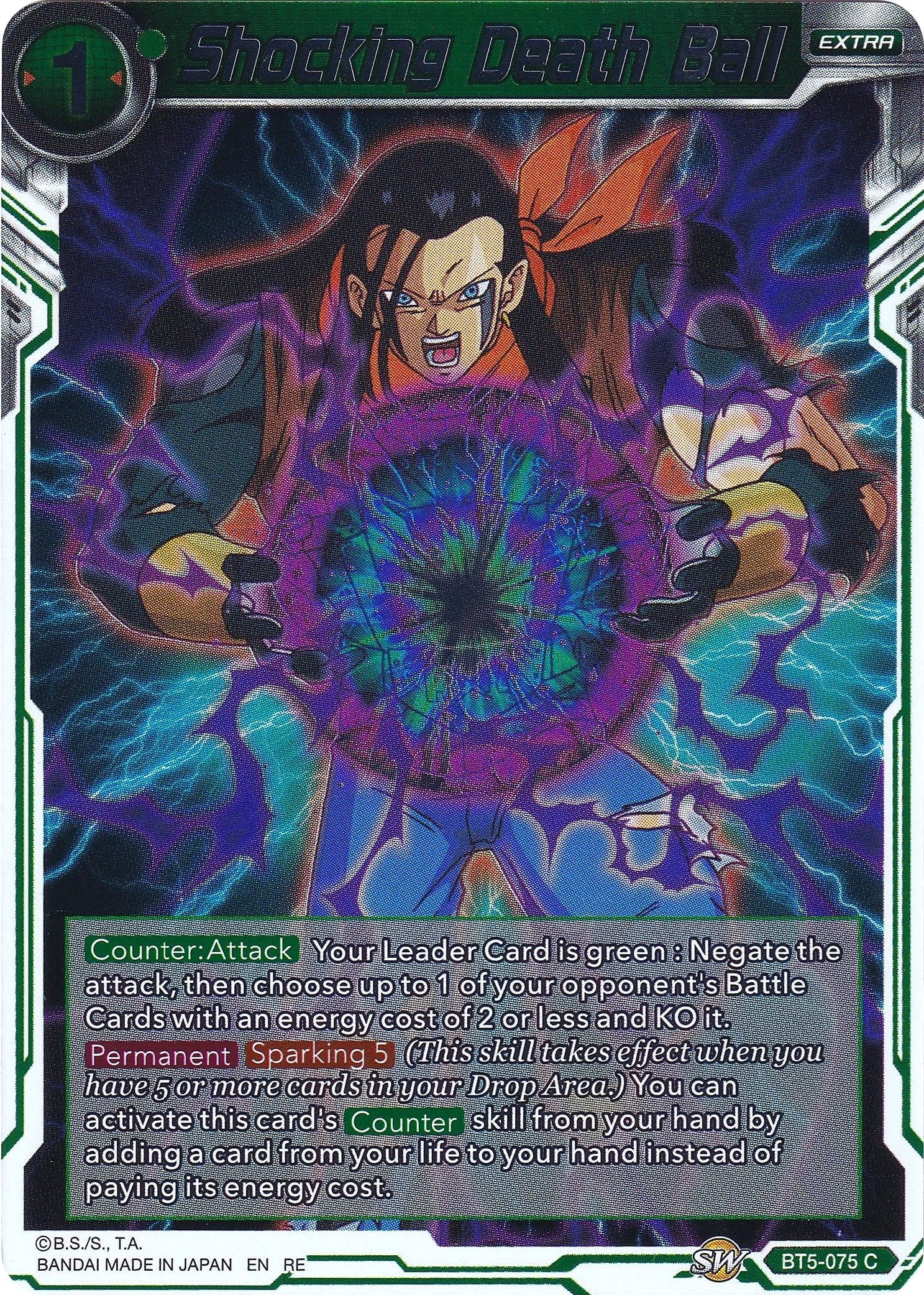 Image for Shocking Death Ball (Silver Foil) (Expansion Deck Box Set 20: Ultimate Deck 2022) (BT5-075) - Dragon Ball Super: Masters