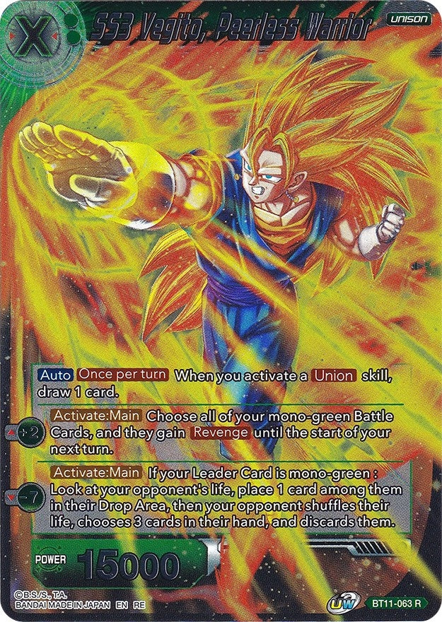 Image for SS3 Vegito, Peerless Warrior (Silver Foil) (Expansion Deck Box Set 20: Ultimate Deck 2022) (BT11-063) - Dragon Ball Super: Masters