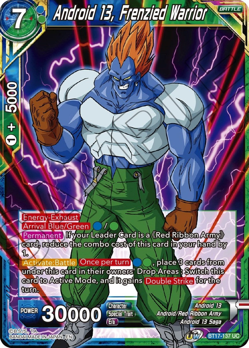 Image for Android 13, Frenzied Warrior (Ultimate Squad) (BT17-137) - Dragon Ball Super: Masters
