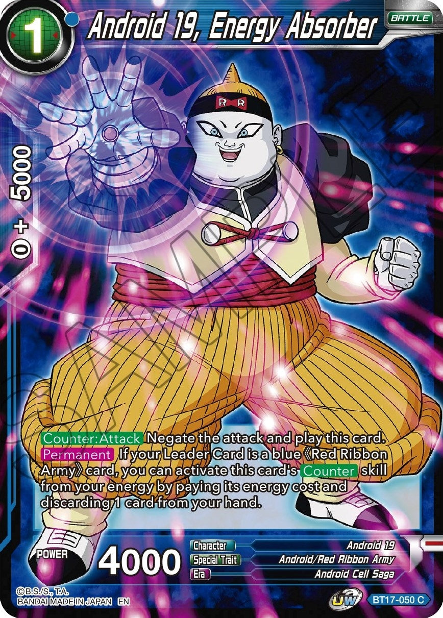 Image for Android 19, Energy Absorber (Ultimate Squad) (BT17-050) - Dragon Ball Super: Masters