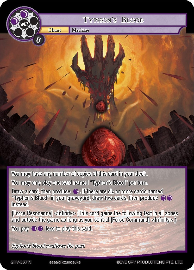 Image for Typhon's Blood (Game of Gods: Revolution) (GRV-067) - Force of Will