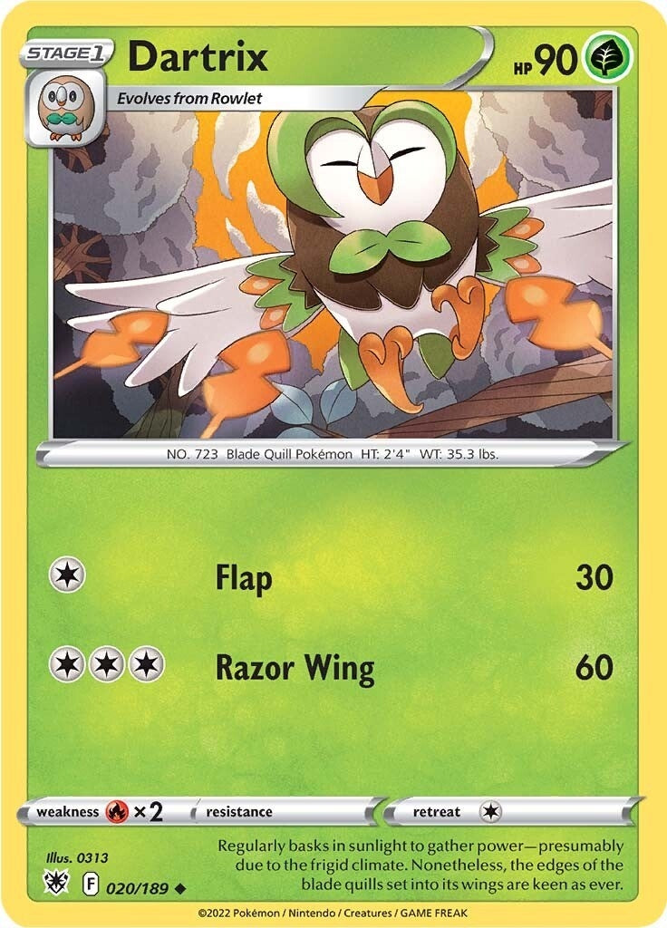 Image for Dartrix (SWSH10: Astral Radiance) (020/189) - Pokemon