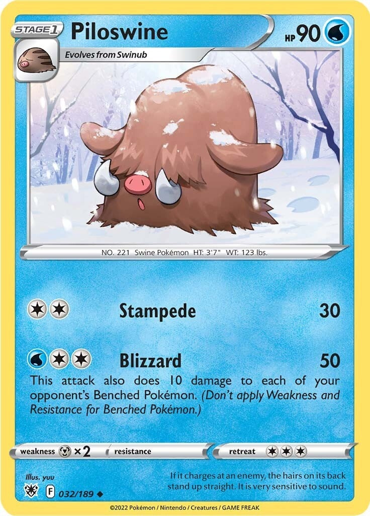 Image for Piloswine (SWSH10: Astral Radiance) (032/189) - Pokemon