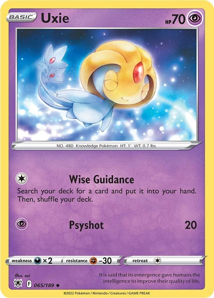 Image for Uxie (SWSH10: Astral Radiance) (065/189) - Pokemon