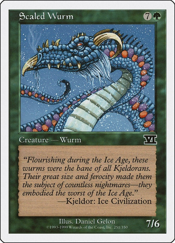 Image for Scaled Wurm (Classic Sixth Edition) (251) - Magic: The Gathering