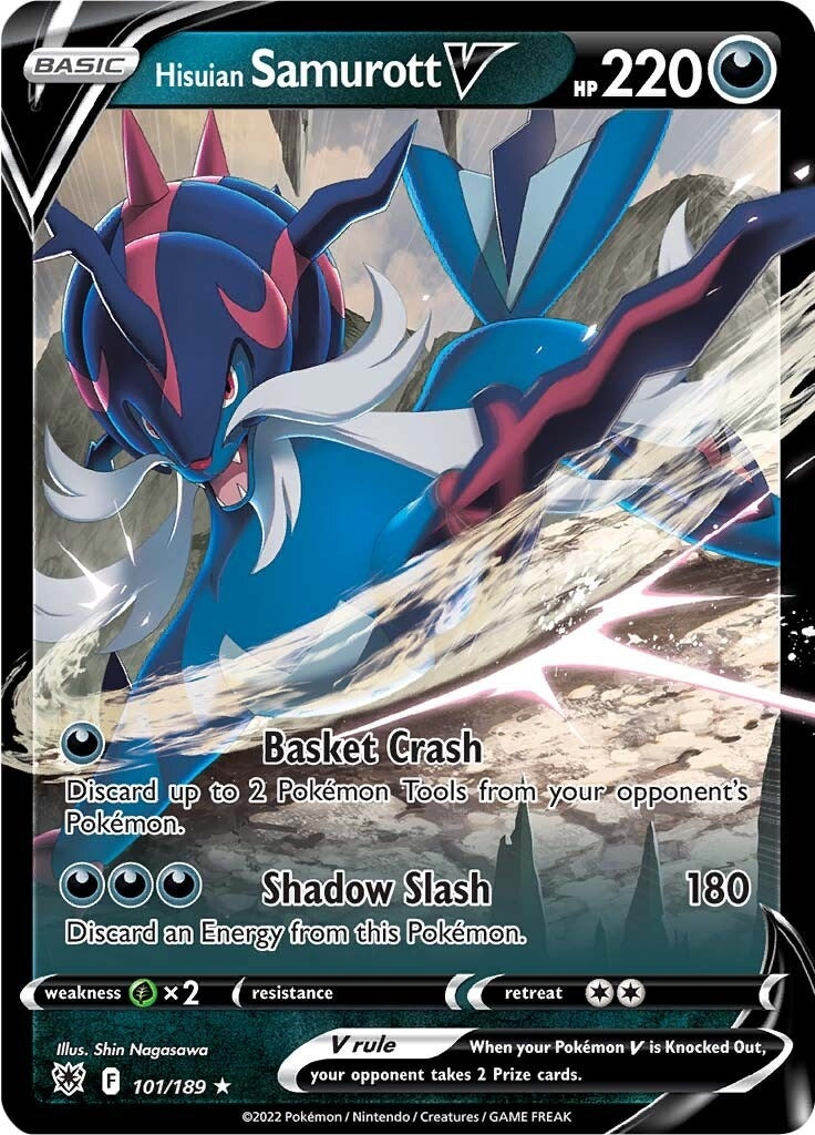 Image for Hisuian Samurott V (SWSH10: Astral Radiance) (101/189) - Pokemon