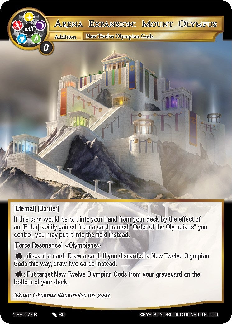 Image for Arena Expansion: Mount Olympus (Game of Gods: Revolution) (GRV-073) - Force of Will