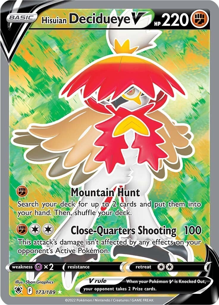 Image for Hisuian Decidueye V (Full Art) (SWSH10: Astral Radiance) (173/189) - Pokemon