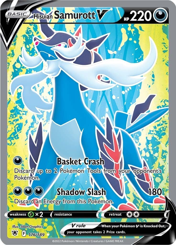 Image for Hisuian Samurott V (Full Art) (SWSH10: Astral Radiance) (176/189) - Pokemon