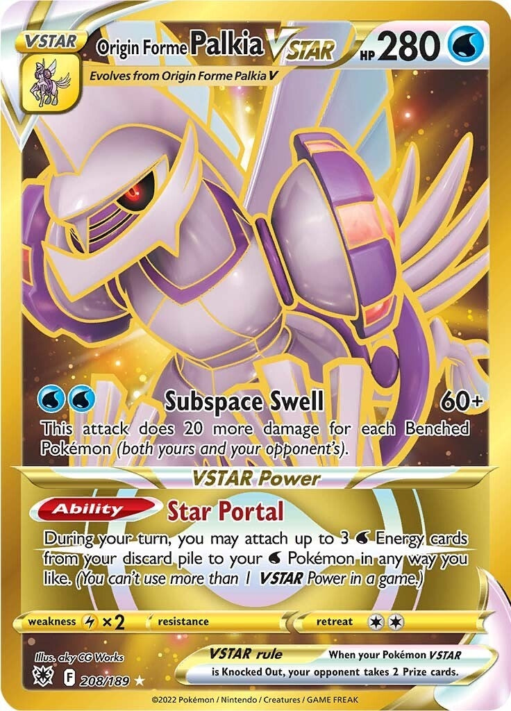Image for Origin Forme Palkia VSTAR (Secret) (208) (SWSH10: Astral Radiance) (208/189) - Pokemon