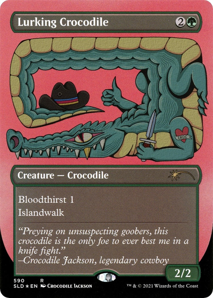 Image for Lurking Crocodile (Foil Etched) (Secret Lair Drop Series) (590) - Magic: The Gathering