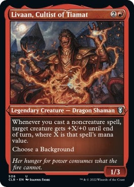Image for Livaan, Cultist of Tiamat (Foil Etched) (Commander Legends: Battle for Baldur's Gate) (508) - Magic: The Gathering