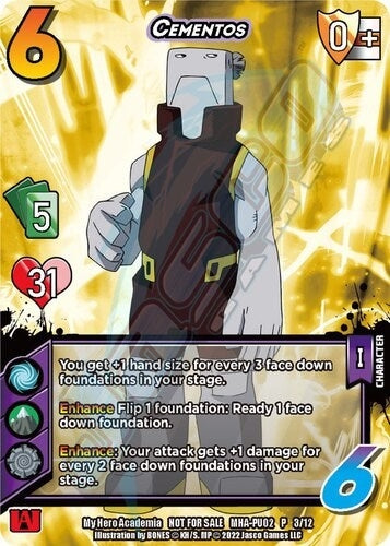 Image for Cementos (Plus Ultra Pack 2) (UniVersus: My Hero Academia Promo Cards) (MHA-PU02 P 3/12) - UniVersus