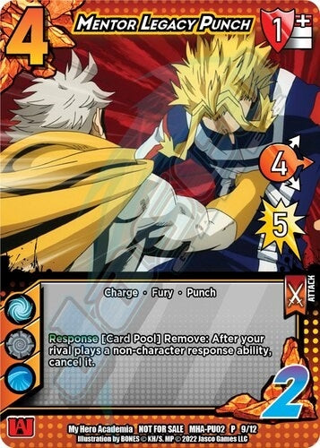 Image for Mentor Legacy Punch (Plus Ultra Pack 2) (UniVersus: My Hero Academia Promo Cards) (MHA-PU02 P 9/12) - UniVersus
