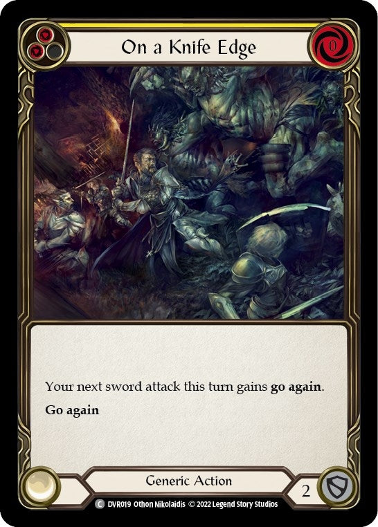 Image for On a Knife Edge (Classic Battles: Rhinar vs Dorinthea) (DVR019) - Flesh and Blood TCG