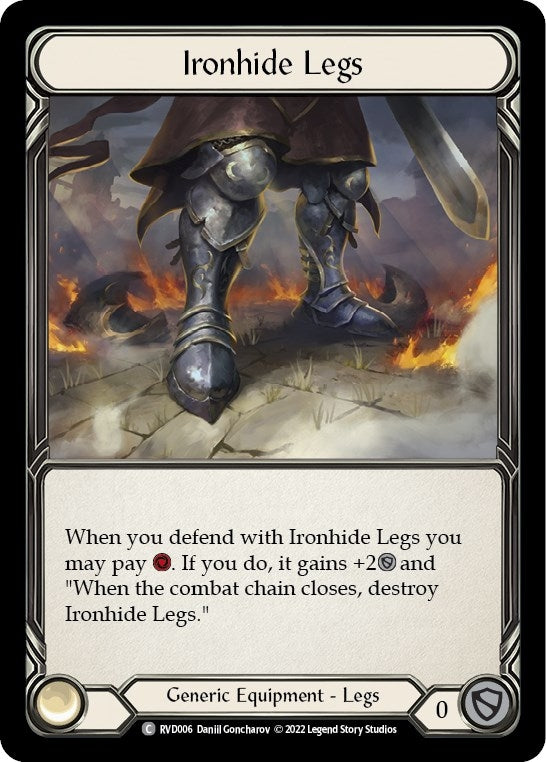 Image for Ironhide Legs (Classic Battles: Rhinar vs Dorinthea) (RVD006) - Flesh and Blood TCG