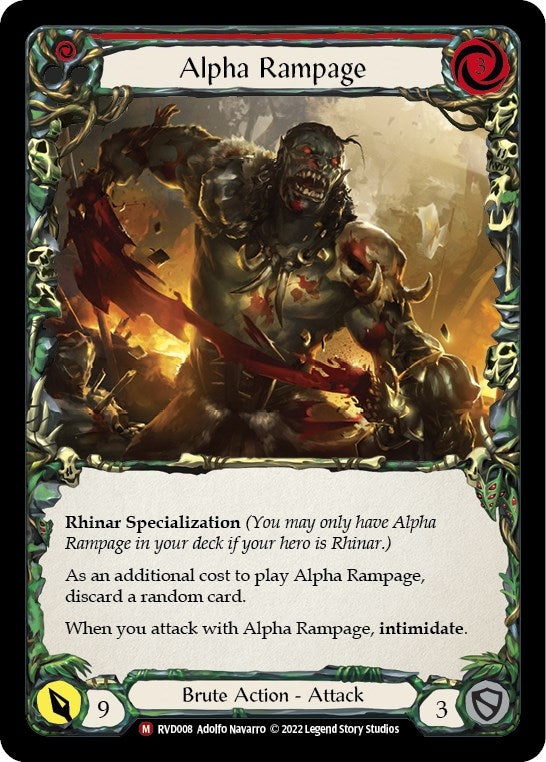 Image for Alpha Rampage (Classic Battles: Rhinar vs Dorinthea) (RVD008) - Flesh and Blood TCG