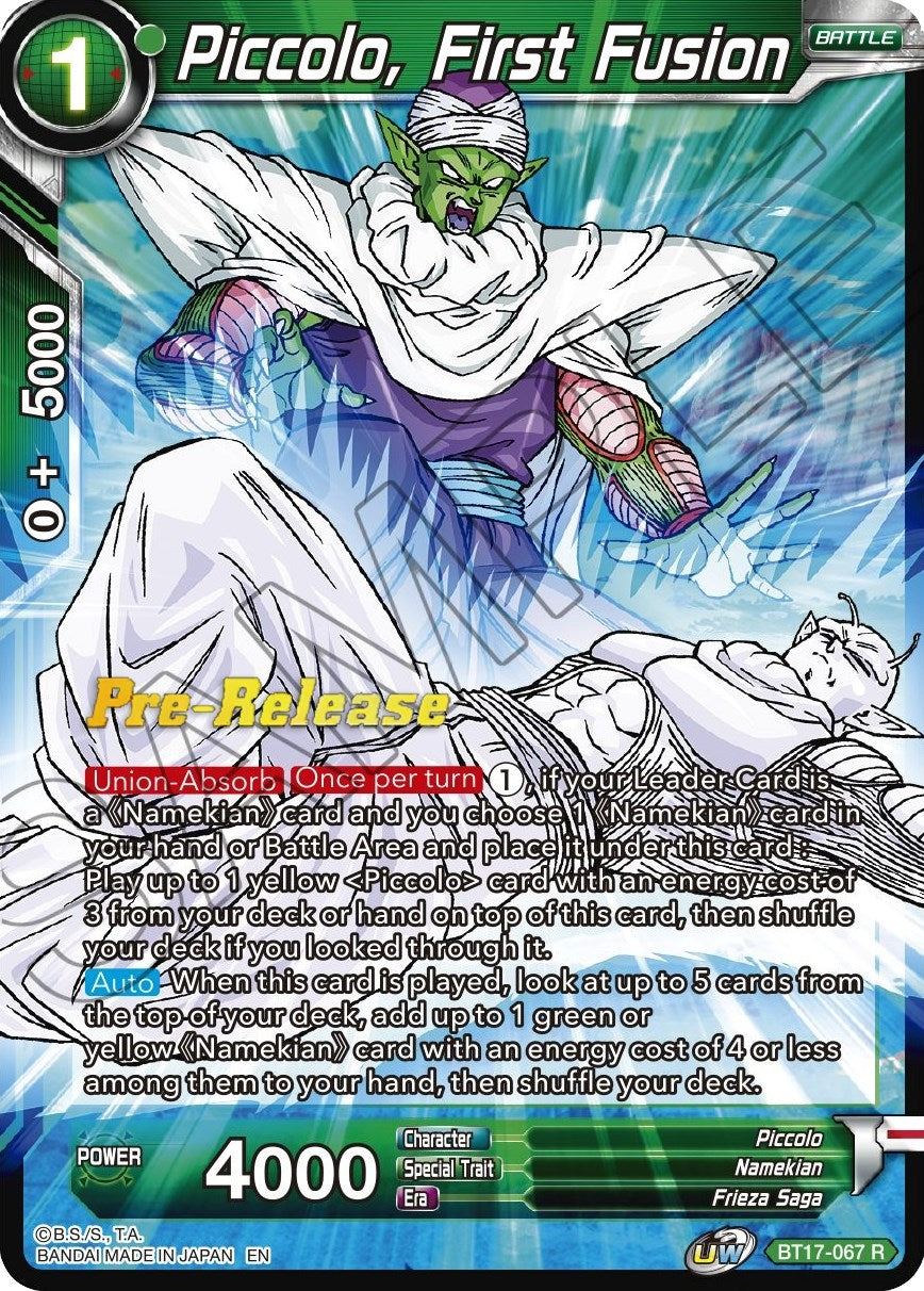 Image for Piccolo, First Fusion (Ultimate Squad Pre-Release Cards) (BT17-067) - Dragon Ball Super: Masters