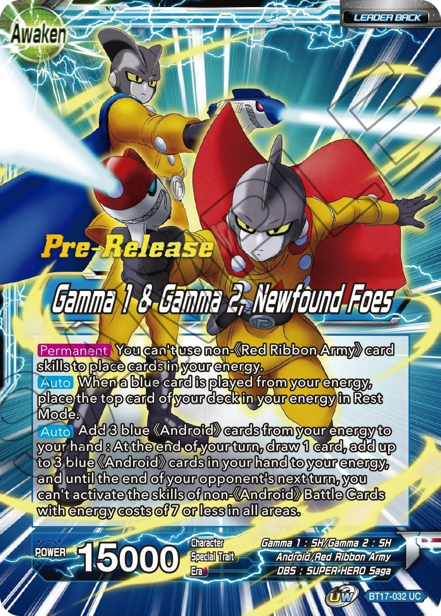 Image for Gamma 1 & Gamma 2 // Gamma 1 & Gamma 2, Newfound Foes (Ultimate Squad Pre-Release Cards) (BT17-032) - Dragon Ball Super: Masters