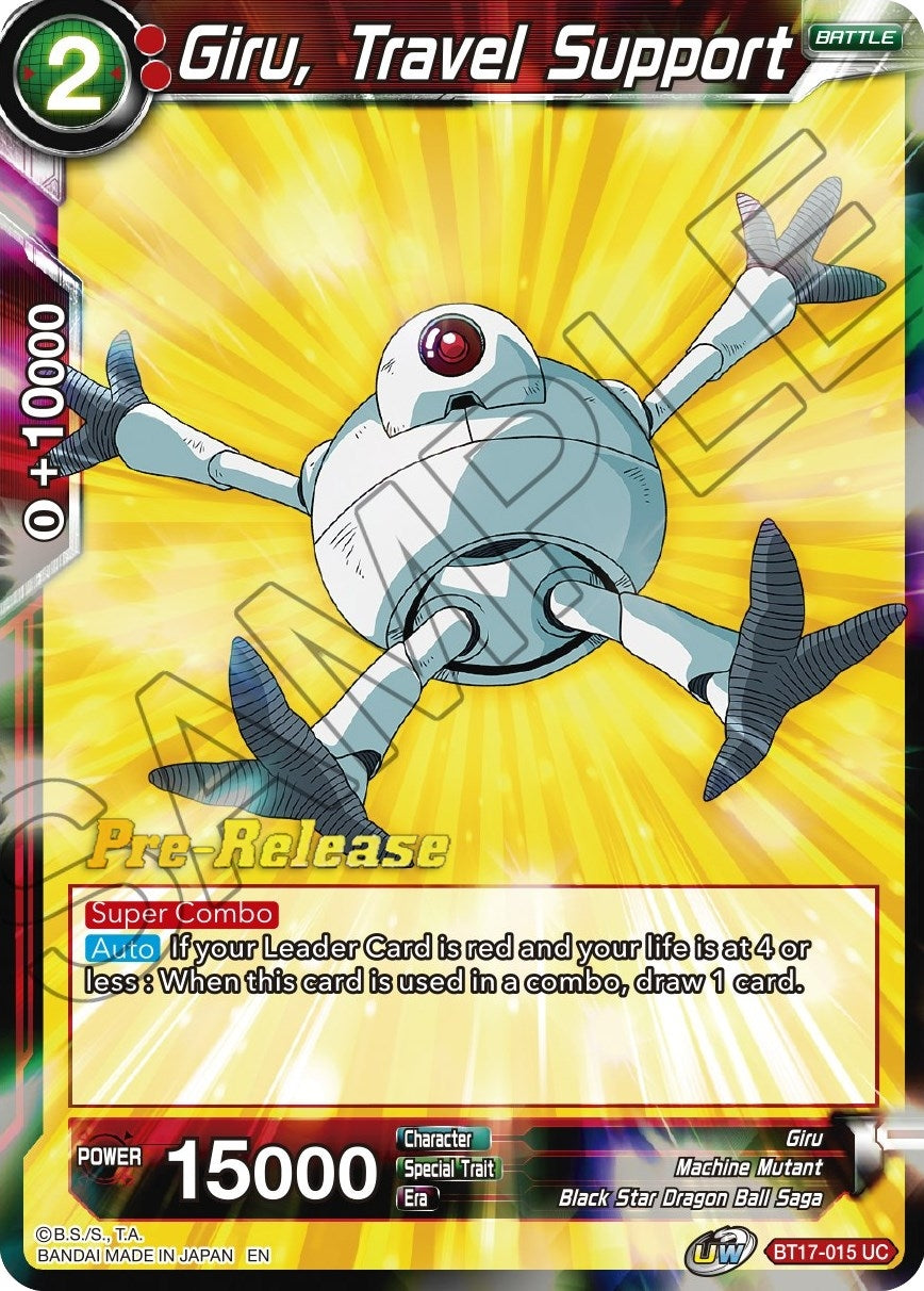 Image for Giru, Travel Support (Ultimate Squad Pre-Release Cards) (BT17-015) - Dragon Ball Super: Masters