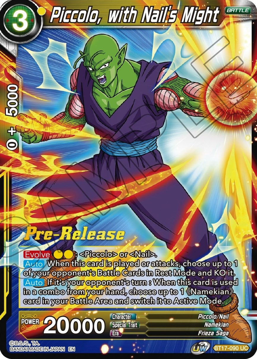 Image for Piccolo, with Nail's Might (Ultimate Squad Pre-Release Cards) (BT17-090) - Dragon Ball Super: Masters