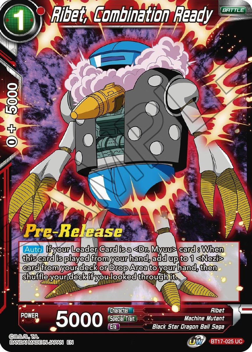 Image for Ribet, Combination Ready (Ultimate Squad Pre-Release Cards) (BT17-025) - Dragon Ball Super: Masters