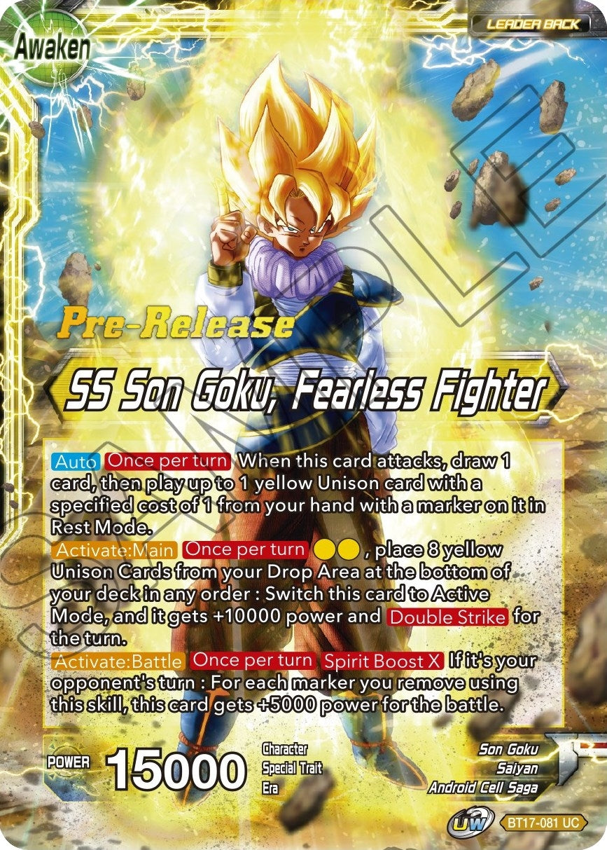 Image for Son Goku // SS Son Goku, Fearless Fighter (Ultimate Squad Pre-Release Cards) (BT17-081) - Dragon Ball Super: Masters