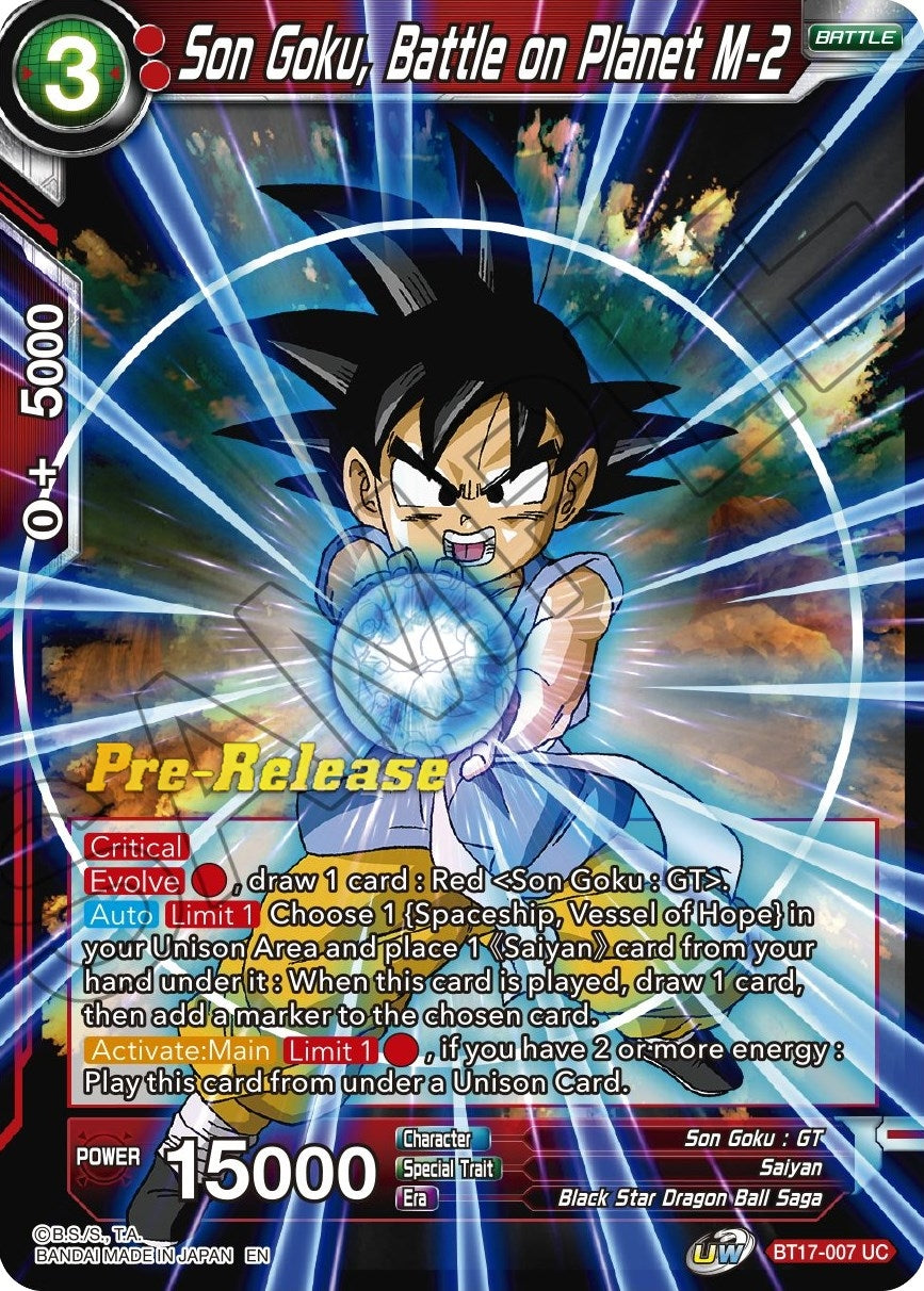 Image for Son Goku, Battle on Planet M-2 (Ultimate Squad Pre-Release Cards) (BT17-007) - Dragon Ball Super: Masters