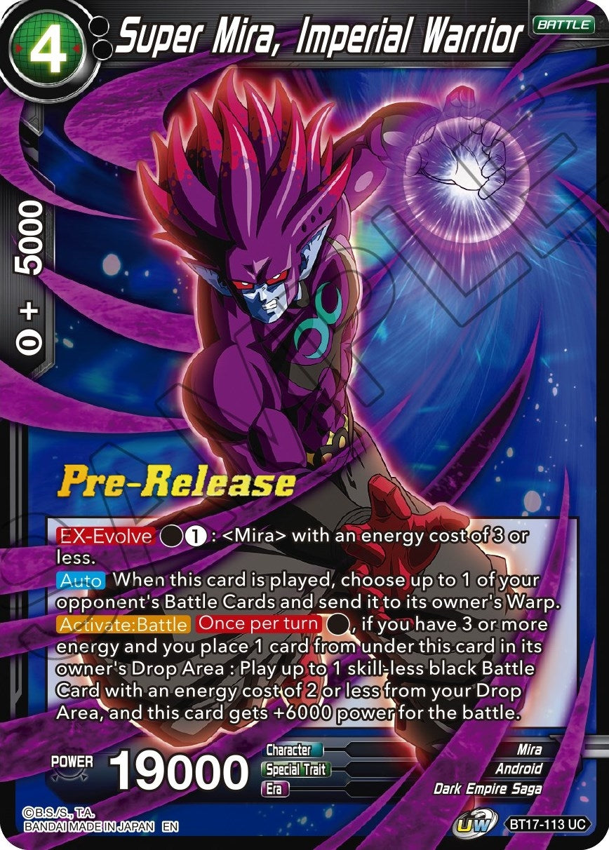 Image for Super Mira, Imperial Warrior (Ultimate Squad Pre-Release Cards) (BT17-113) - Dragon Ball Super: Masters