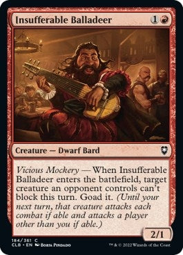 Image for Insufferable Balladeer (Commander Legends: Battle for Baldur's Gate) (184) - Magic: The Gathering
