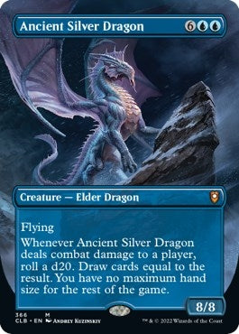 Image for Ancient Silver Dragon (Borderless) (Commander Legends: Battle for Baldur's Gate) (366) - Magic: The Gathering